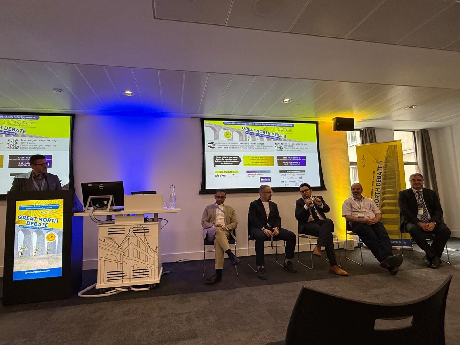 Rahul Bhattacharyya speaks on ACL graft choices and harvesting techniques at ACL 2025